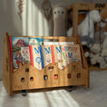 Load image into Gallery viewer, Test Montessori Bookshelf with Wheels – Personalized Kids Book Storage & Toy Organizer (Copy)