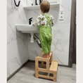 Load image into Gallery viewer, Montessori Wooden Toddler Step Stool for Kitchen & Bathroom