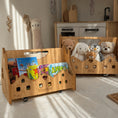 Load image into Gallery viewer, Test Montessori Bookshelf with Wheels – Personalized Kids Book Storage & Toy Organizer (Copy)