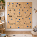 Load image into Gallery viewer, Personalized Kids Climbing Wall – Space Theme Wooden Indoor Climbing Wall