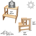 Load image into Gallery viewer, Montessori Wooden Toddler Step Stool for Kitchen & Bathroom