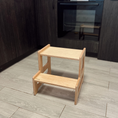Load image into Gallery viewer, Montessori Wooden Toddler Step Stool for Kitchen & Bathroom