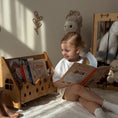 Load image into Gallery viewer, Test Montessori Bookshelf with Wheels – Personalized Kids Book Storage & Toy Organizer (Copy)