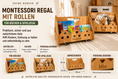 Load image into Gallery viewer, Test Montessori Bookshelf with Wheels – Personalized Kids Book Storage & Toy Organizer (Copy)