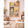 Bild in Galerie-Betrachter laden, Bücherregal aus Holz für Kinder – Montessori Wand-Bücherregal für Kinderzimmer, mit personalisierter Gravur
