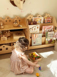 Bild in Galerie-Betrachter laden, Montessori-Bücherregal und Spielzeugaufbewahrung – Holzmöbel fürs Kinderzimmer