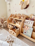 Load image into Gallery viewer, Montessori Bookshelf and Toy Storage - Wooden Furniture for Kids' Room