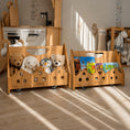 Load image into Gallery viewer, Test Montessori Bookshelf with Wheels – Personalized Kids Book Storage & Toy Organizer (Copy)
