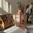 Load image into Gallery viewer, Test Montessori Bookshelf with Wheels – Personalized Kids Book Storage & Toy Organizer (Copy)
