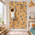 Personalisierte Kletterwand für Kinder – Indoor-Kletterwand aus Holz im Weltraum-Design
