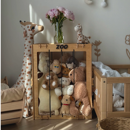 Wooden Stuffed Animal Storage Box