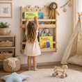 Bild in Galerie-Betrachter laden, Bücherregal aus Holz für Kinder – Montessori Wand-Bücherregal für Kinderzimmer, mit personalisierter Gravur
