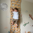 Bild in Galerie-Betrachter laden, Montessori Kletterwand für Kinder von 2–10 Jahren | Holz Indoor-Spielplatz
