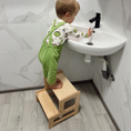 Load image into Gallery viewer, Montessori Wooden Toddler Step Stool for Kitchen & Bathroom
