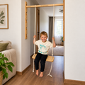 Türreck aus Holz für Kinder und Erwachsene, bis 100 kg – höhenverstellbar, optional mit Turnringen und Indoor-Schaukel