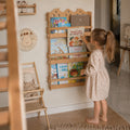 Bücherregal aus Holz für Kinder – Montessori Wand-Bücherregal für Kinderzimmer, mit personalisierter Gravur