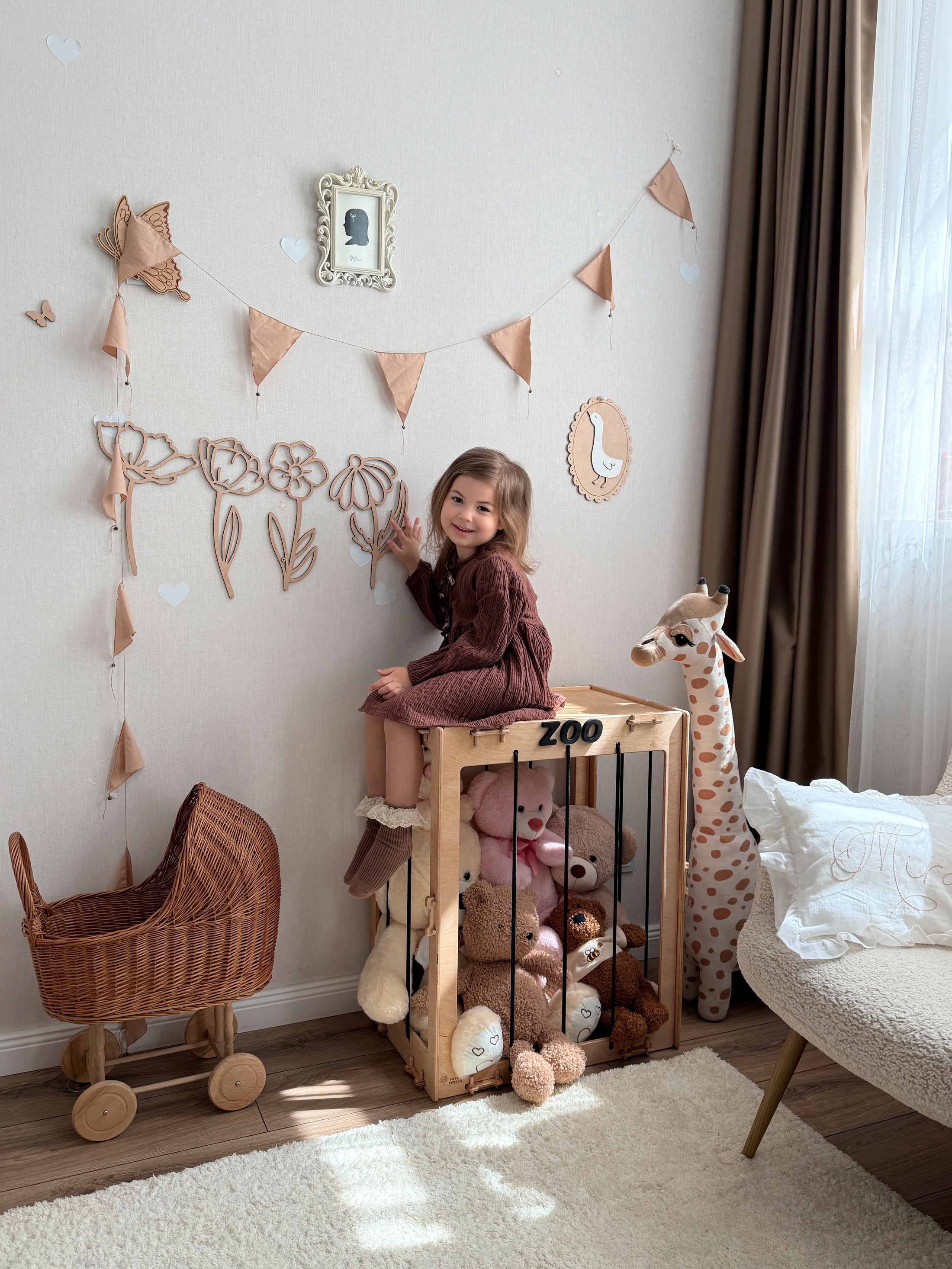 Wooden Stuffed Animal Storage Box