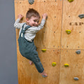 Montessori Kletterwand für Kinder mit Griffen – Kletterwand aus Birkenholz, mit Leinöl & Bienenwachs veredelt