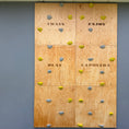 Bild in Galerie-Betrachter laden, Montessori Kletterwand für Kinder mit Griffen – Kletterwand aus Birkenholz, mit Leinöl & Bienenwachs veredelt

