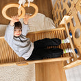 Bild in Galerie-Betrachter laden, Montessori Kletterwand für Kinder mit Rutsche, Klimmzugstange & Ringen | Indoor-Spielplatz aus Holz
