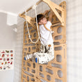 Bild in Galerie-Betrachter laden, Montessori Kletterwand für Kinder mit Rutsche, Klimmzugstange & Ringen | Indoor-Spielplatz aus Holz
