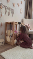Load and play video in Gallery viewer, Wooden Stuffed Animal Storage Box

